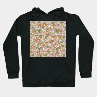 Boho Daisy Flowers 70s Groovy Floral Hoodie